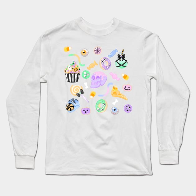 Halloween Candy Long Sleeve T-Shirt by Luna-Cooper